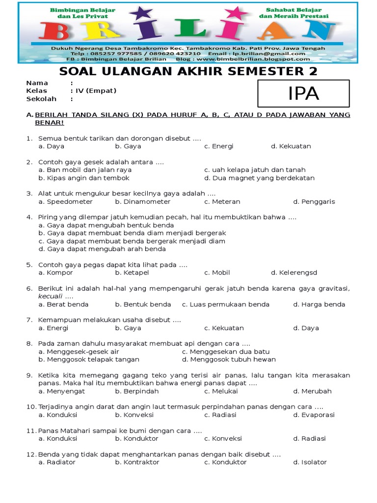 5 Fakta Soal IPA Kelas 6 Semester 2 Kurikulum 2013 yang Mengejutkan Guru dan Siswa