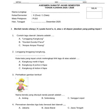7 Soal PLBJ Kelas 2 Semester 2 Siap Cetak, Wajib Dicoba Sebelum Ulangan!