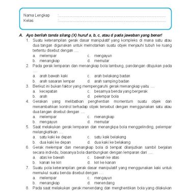 Akhirnya Terungkap 5 Fakta Mengejutkan dari Soal PJOK Kelas 4 Semester 2 yang Wajib Diketahui