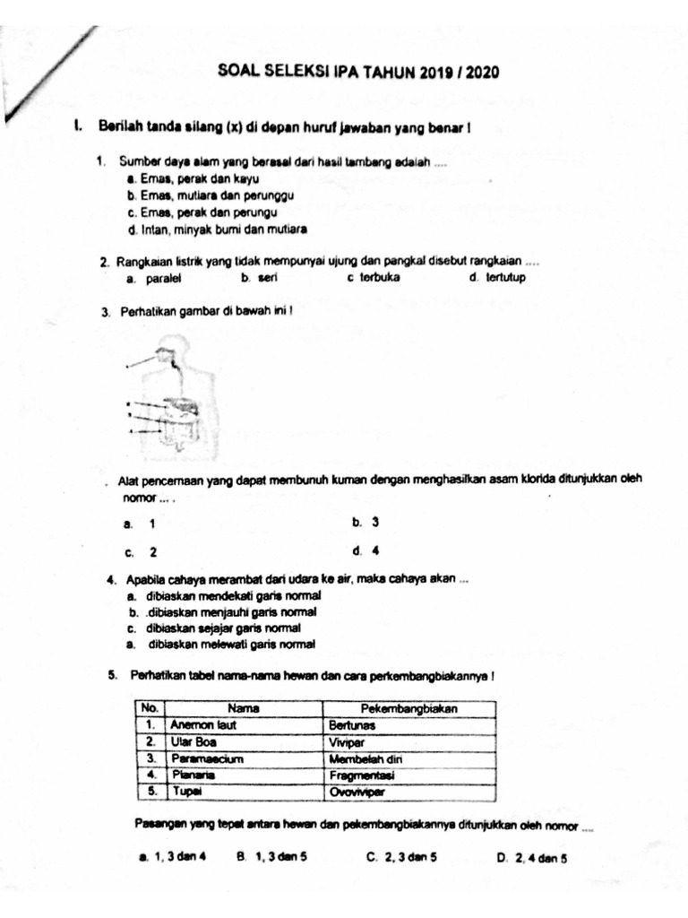 Soal Osn Ipa SD PDF