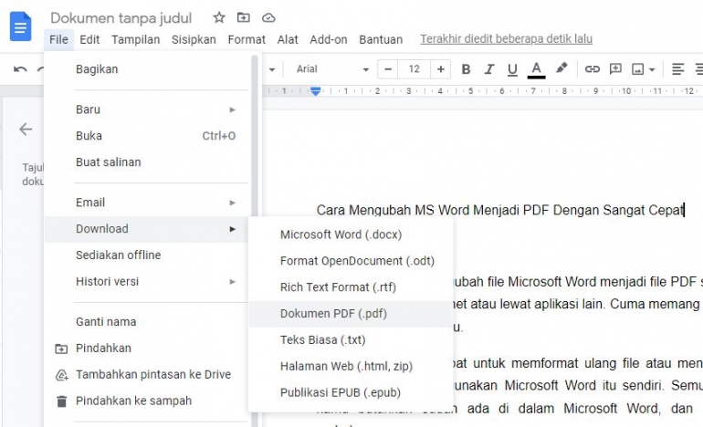 7 Cara Ternyata Mengubah Word ke PDF diGoogle yang Jarang Diketahui Sebelum Terlambat