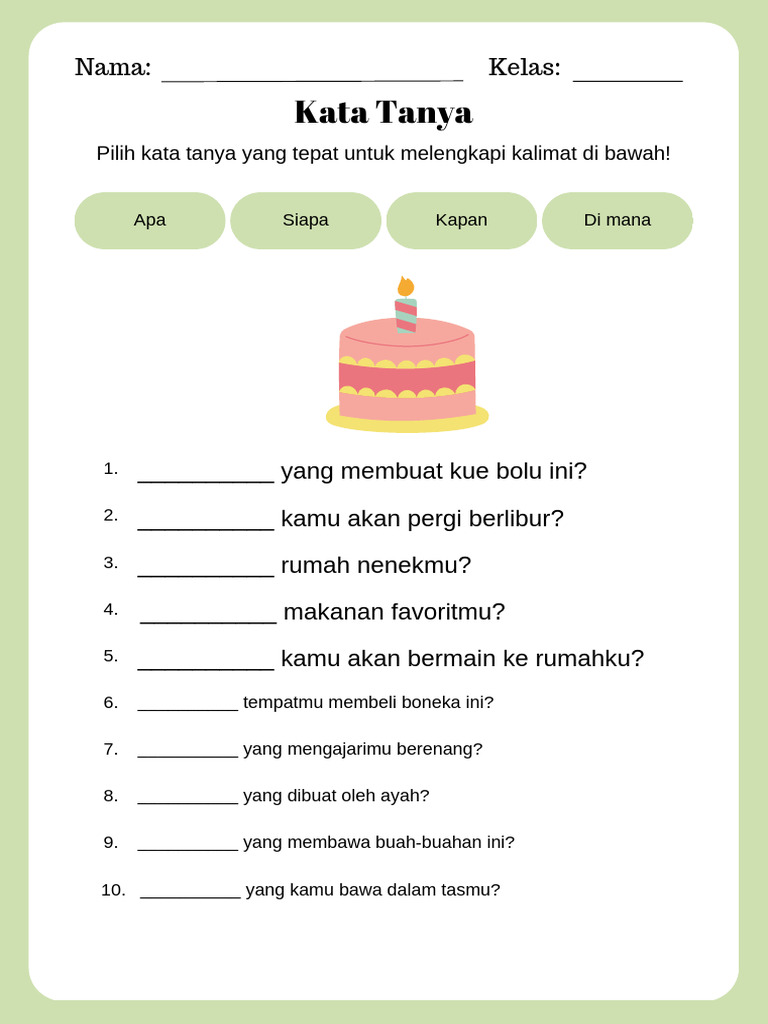 7 Tips Menguasai Latihan Soal Bahasa Indonesia Kelas 4 Tentang Kata Tanya