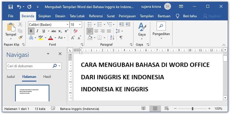 Cara Ubah Bahasa di Word yang Jarang Diketahui, Ternyata Semudah Ini Tanpa Install Aplikasi Tambahan