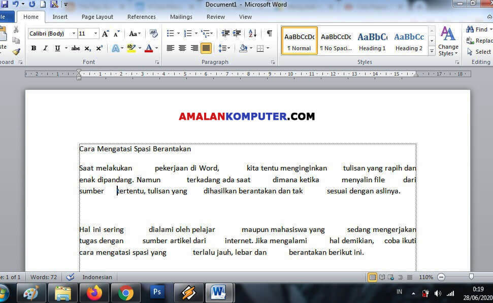 7 Rahasia Cara Mengubah Spasi Berantakan dari Word 2007 ke 2016 Sebelum Dokumen Rusak