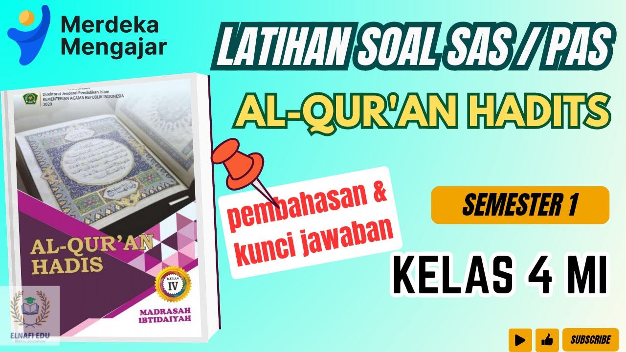 Jadwal Liga 1, Download Bank Soal Quran Hadis Kelas 4 MI Semester 1 Sebelum Kompetisi