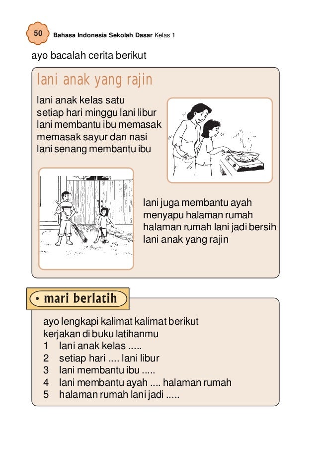 Terbukti! 5 contoh soal cerita kelas 1 sd Bahasa Indonesia semester 2 yang wajib dikuasai