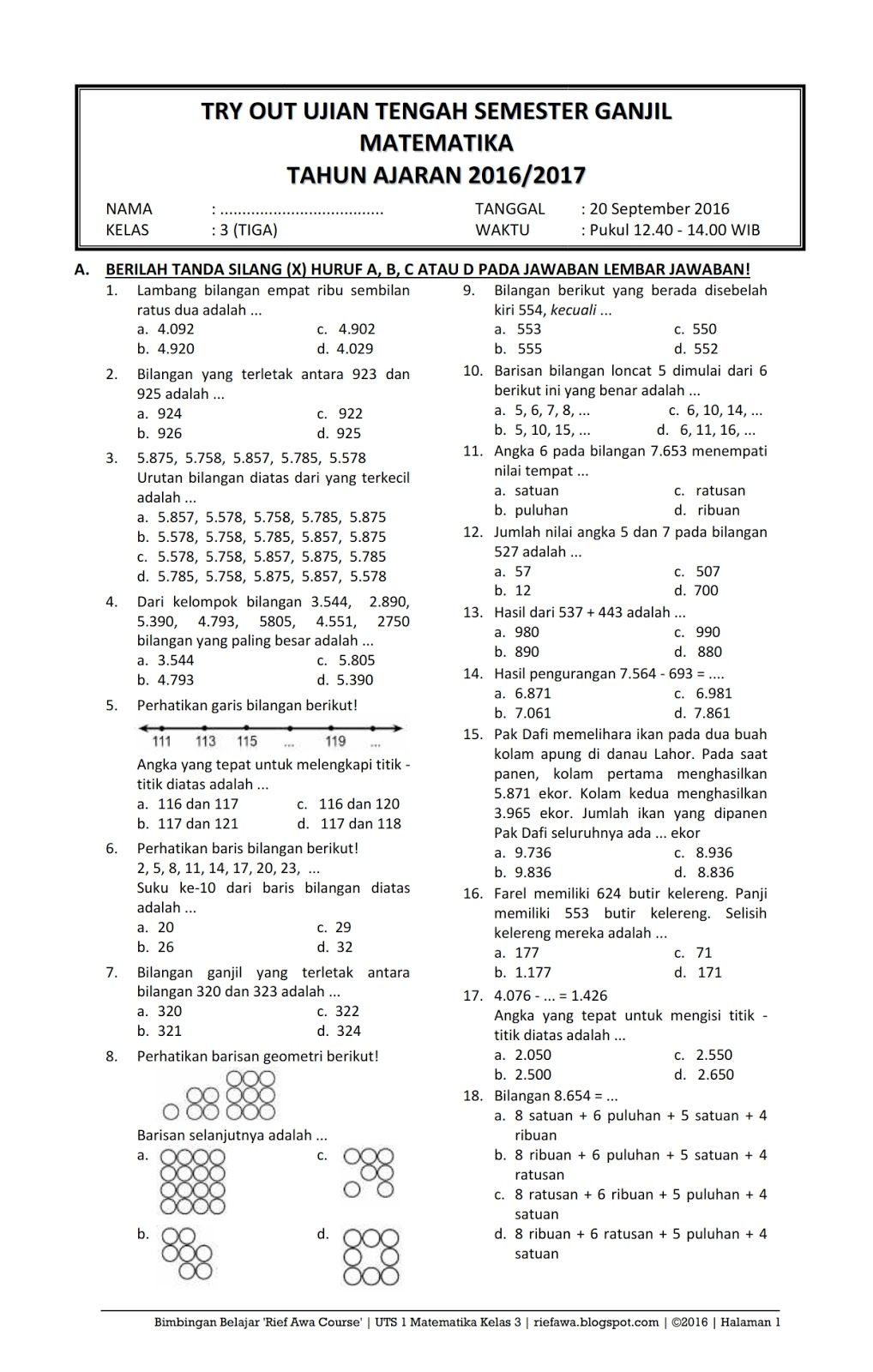 Terbukti! Dowload soal matematika kelas 4 k13 revisi 2018 semester 2 untuk ujian 2026