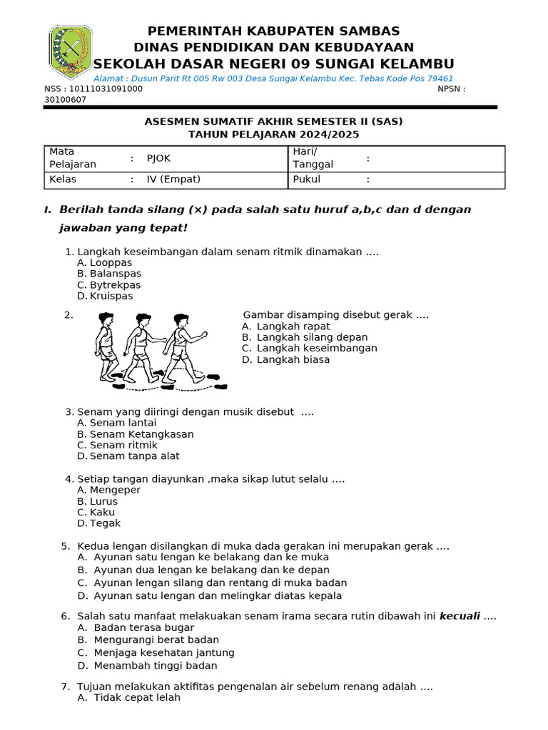 Rahasia Skor Tinggi Lewat Latihan Soal PJOK Kelas 4 Kurikulum 2013 yang Wajib Tahu