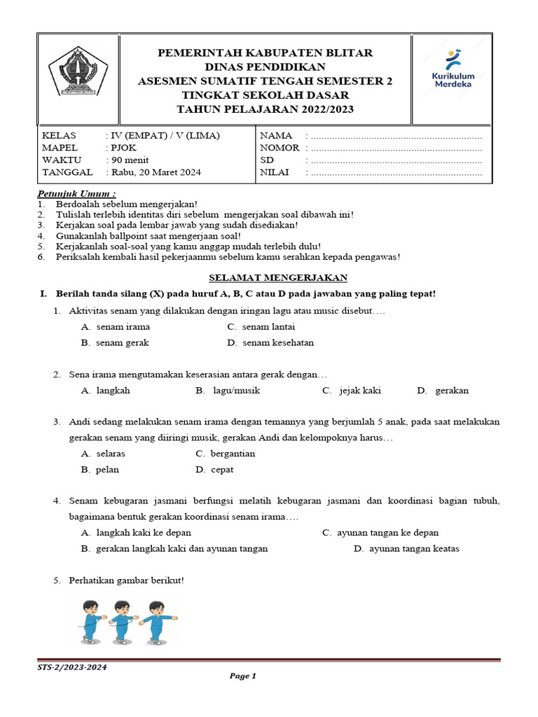 Wajib Tahu Rahasia Menjawab Soal PJOK Kelas 4 K13 Semester 2 Agar Nilai Sempurna