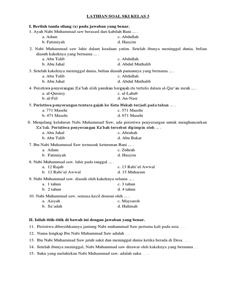 Wajib Tahu Rahasia Menjawab Soal SKI MI Kelas 3 Semester 1 Agar Nilai Langsung Melonjak